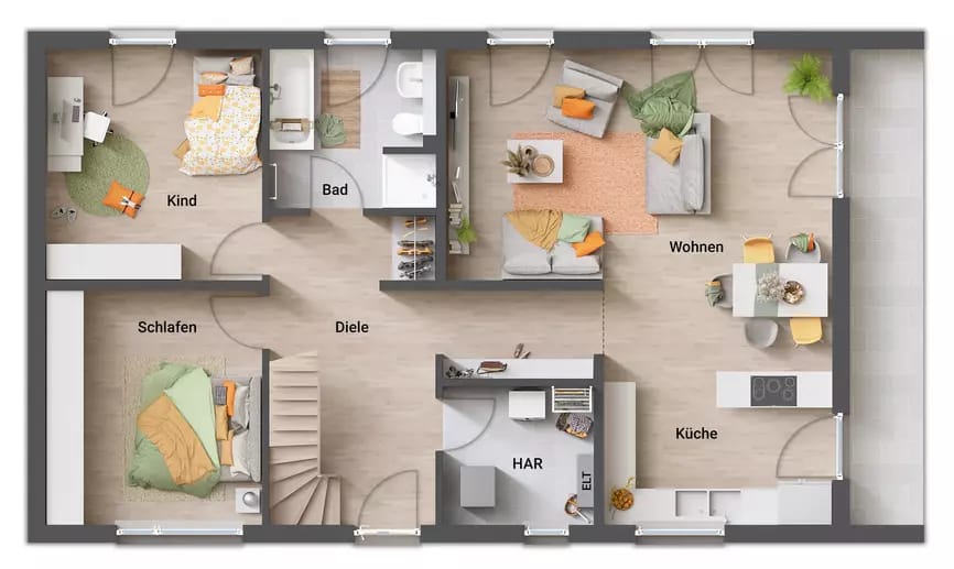 Bild von Bungalow 100 mit überdachter Terrasse - Novo