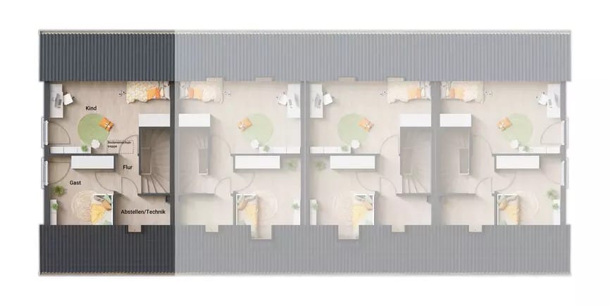 Bild von Reihenhaus Mainz 128 mit 4 Wohneinheiten