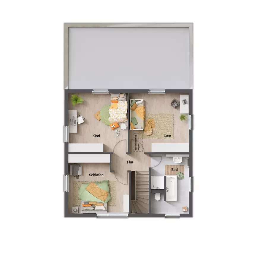 Bild von Stadthaus Flair 124 mit Staffelgeschoss