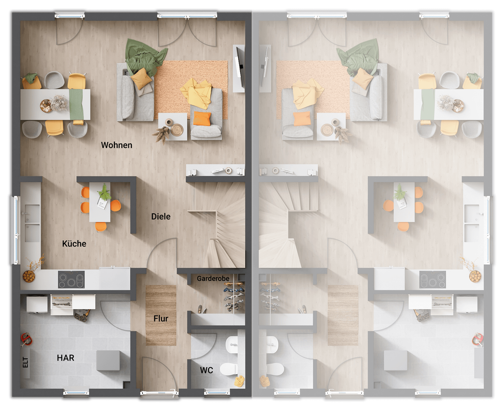 Bild von Doppelhaus Duett 125